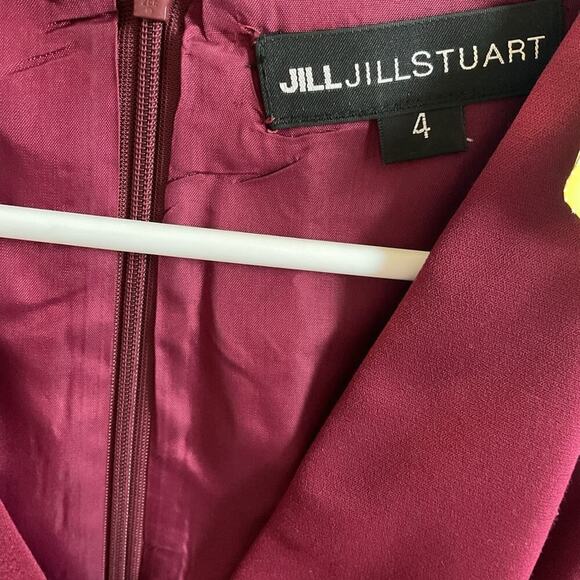 Jill Jill Stuart Two Tone V-Neck Gown Burgundy Purple Size 4 - Picture 8 of 13